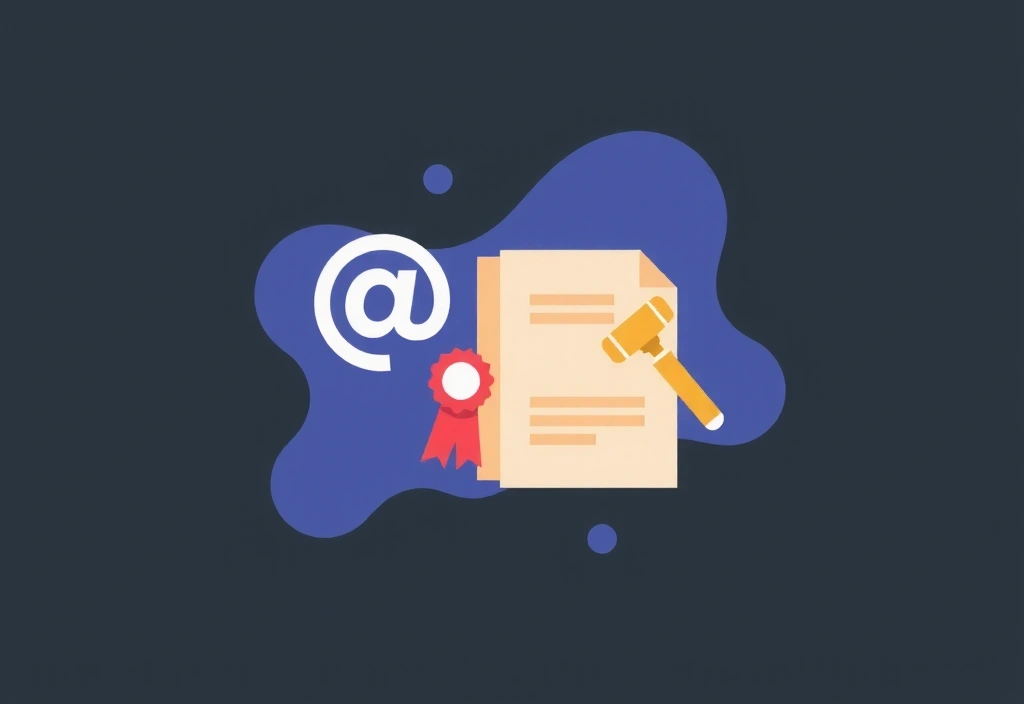 Illustration de droits d'auteur et de propriété intellectuelle